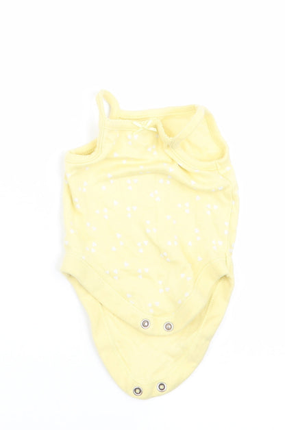 George Girls Yellow   Romper One-Piece Size Newborn  - Heart Print