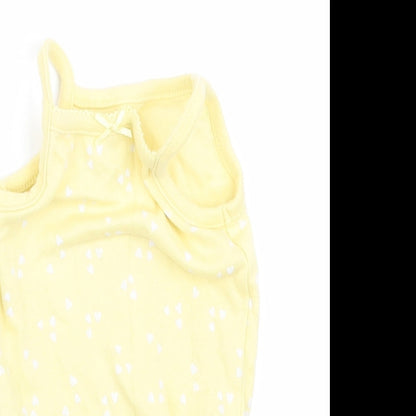 George Girls Yellow   Romper One-Piece Size Newborn  - Heart Print