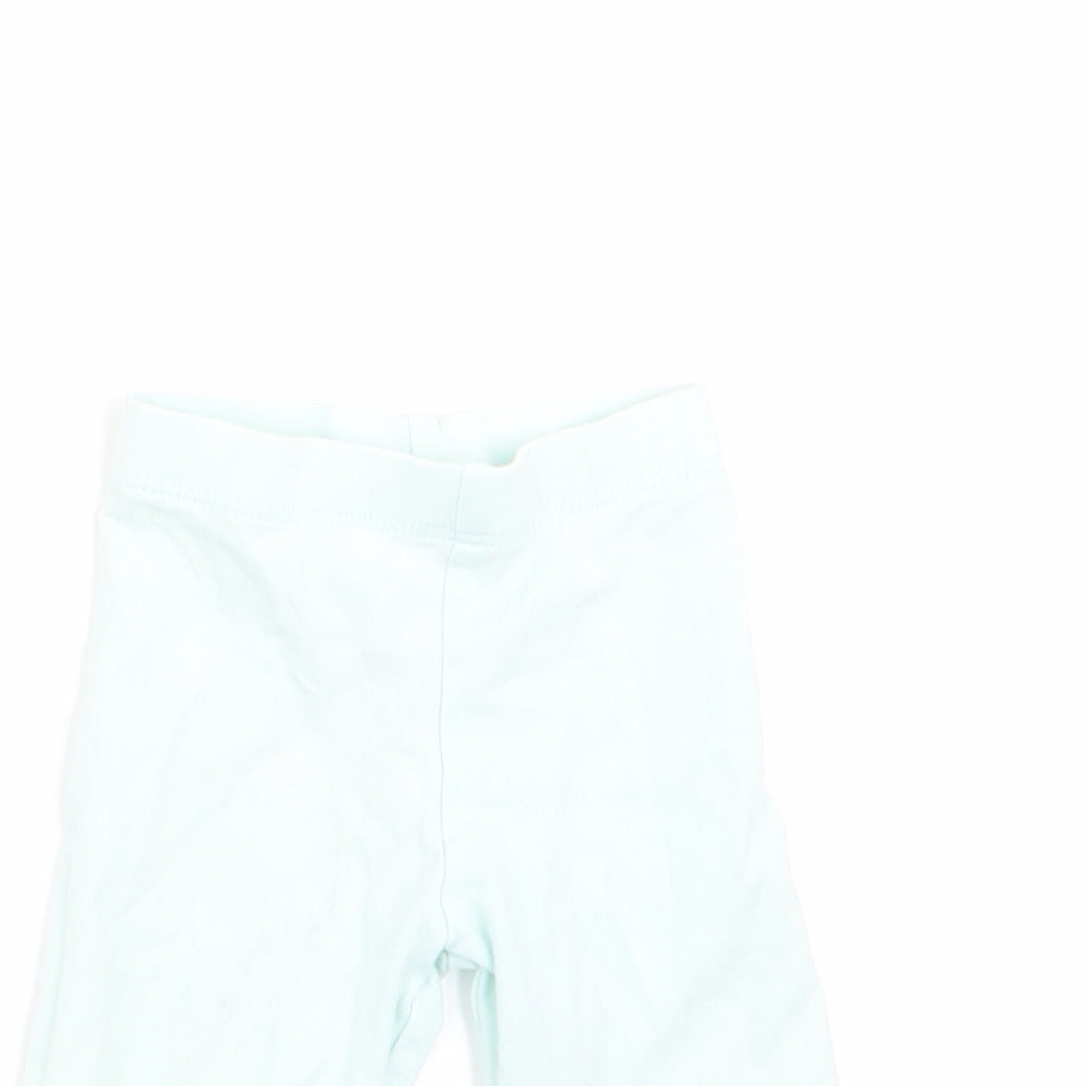 Fred & Flo Girls Green   Jogger Leggings Size 3-6 Months  - Mint Green