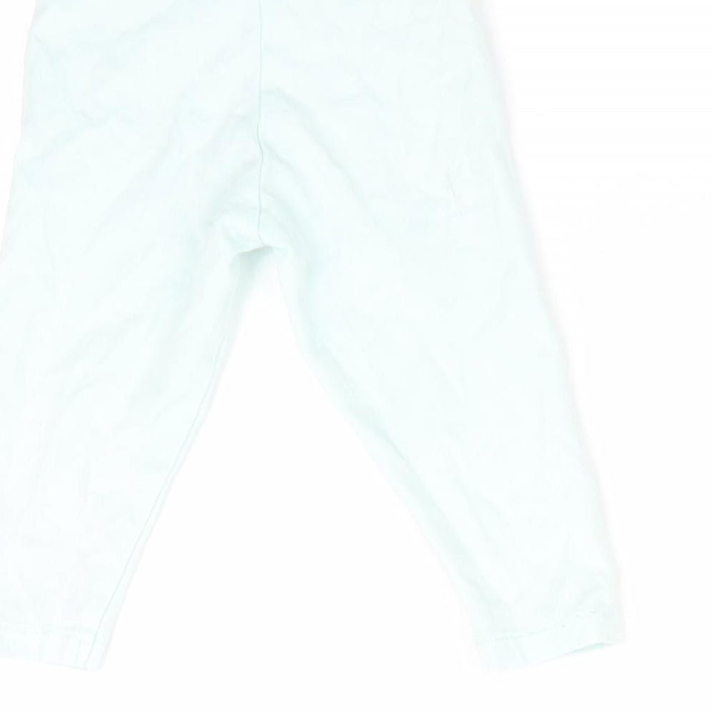 Fred & Flo Girls Green   Jogger Leggings Size 3-6 Months  - Mint Green