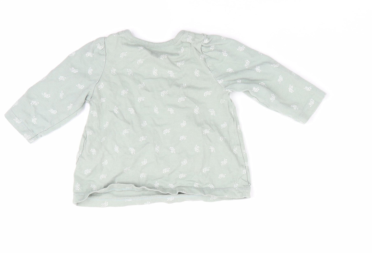 Nutmeg Girls Green Floral  Fit & Flare  Size 0-3 Months