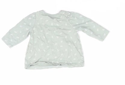 Nutmeg Girls Green Floral  Fit & Flare  Size 0-3 Months