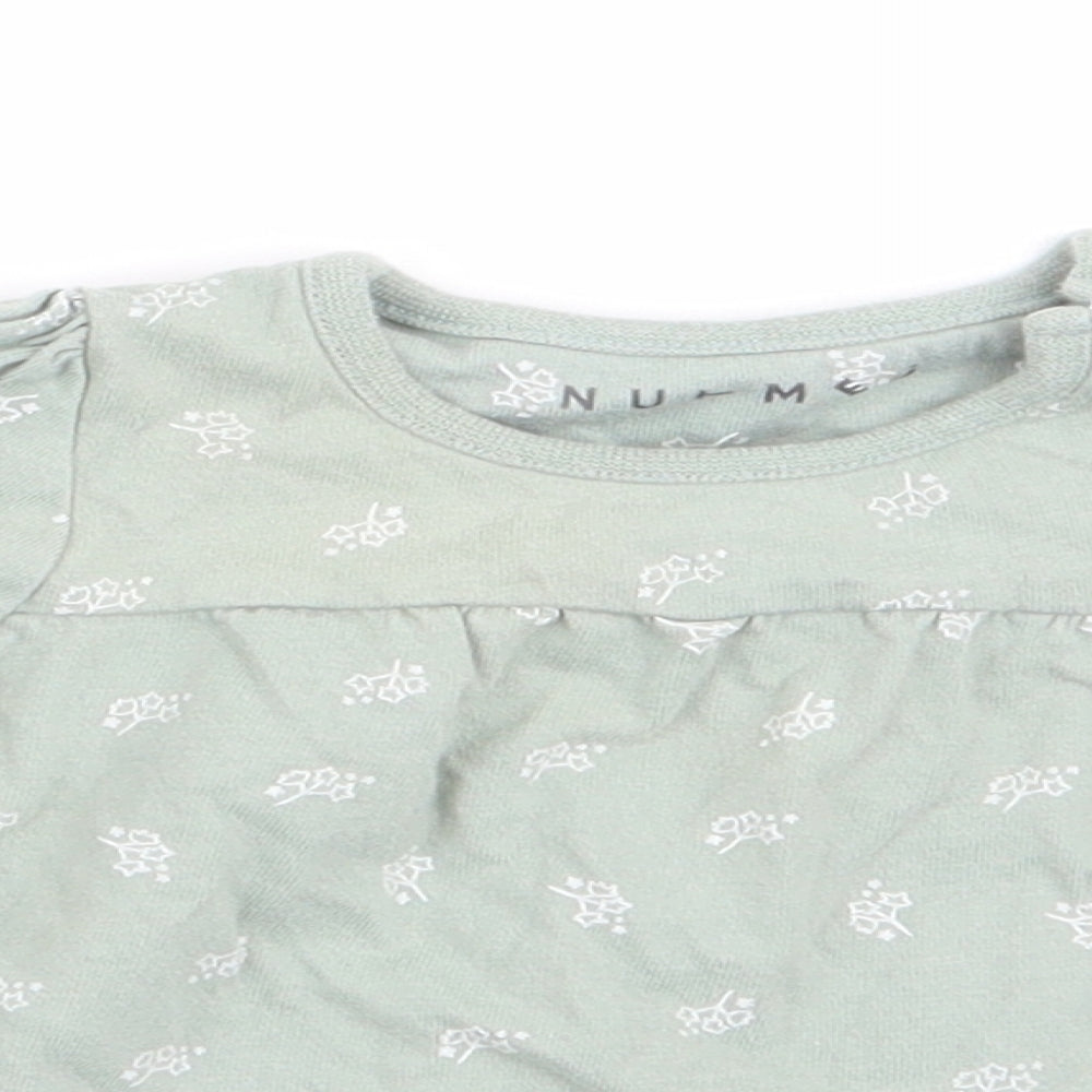Nutmeg Girls Green Floral  Fit & Flare  Size 0-3 Months