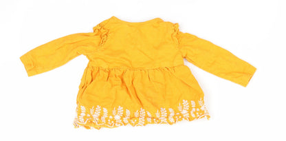 Primark Girls Gold Floral  Fit & Flare  Size 3-6 Months