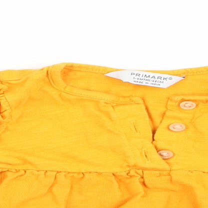 Primark Girls Gold Floral  Fit & Flare  Size 3-6 Months