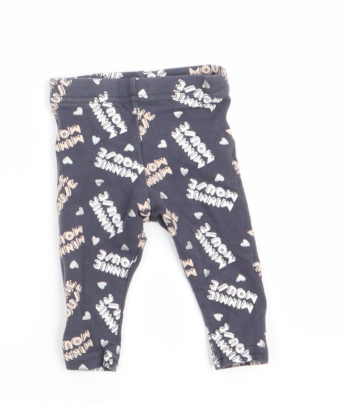 Disney at Primark Girls Blue Animal Print  Jogger Leggings Size Newborn  - Minnie Mouse