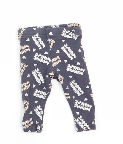 Disney at Primark Girls Blue Animal Print  Jogger Leggings Size Newborn  - Minnie Mouse