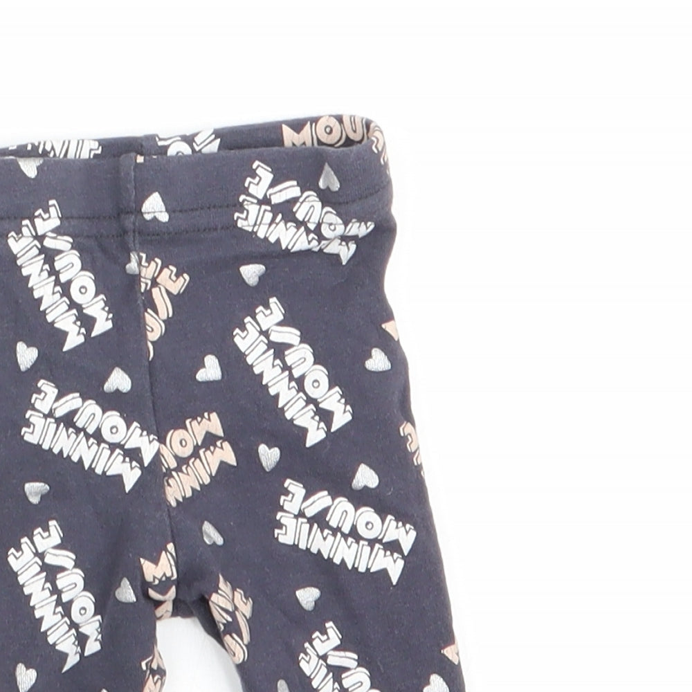 Disney at Primark Girls Blue Animal Print  Jogger Leggings Size Newborn  - Minnie Mouse