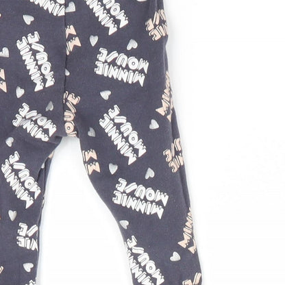 Disney at Primark Girls Blue Animal Print  Jogger Leggings Size Newborn  - Minnie Mouse