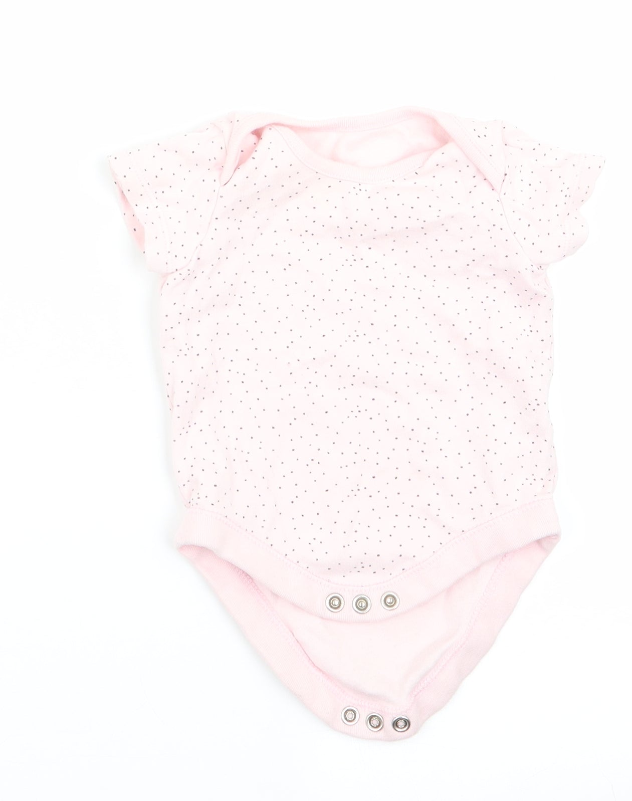 Florence and Fred Girls Pink Polka Dot  Romper One-Piece Size 0-3 Months