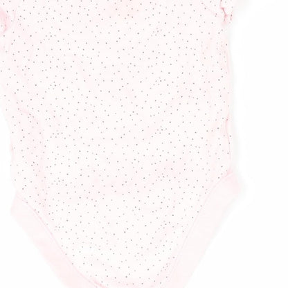 Florence and Fred Girls Pink Polka Dot  Romper One-Piece Size 0-3 Months