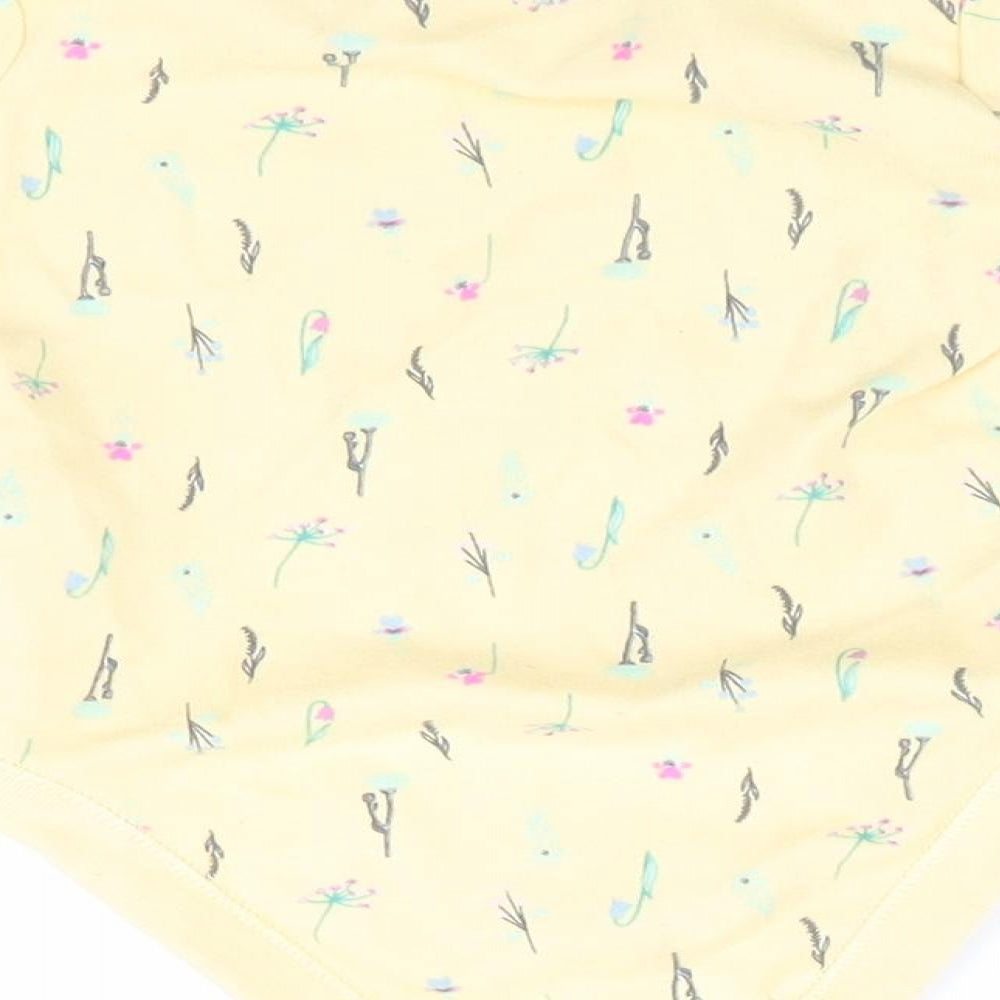Florence and Fred Girls Yellow Floral  Romper One-Piece Size 0-3 Months