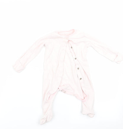 Florence and Fred Girls Pink Striped  Babygrow One-Piece Size 3-6 Months