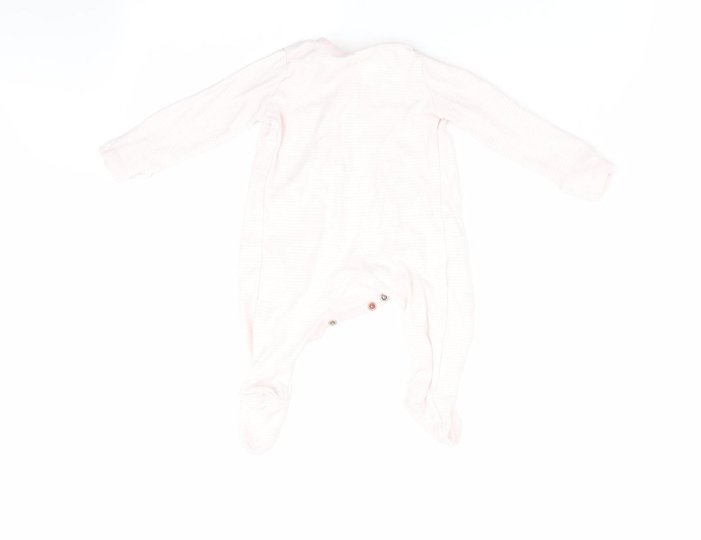 Florence and Fred Girls Pink Striped  Babygrow One-Piece Size 3-6 Months