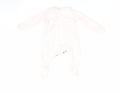 Florence and Fred Girls Pink Striped  Babygrow One-Piece Size 3-6 Months