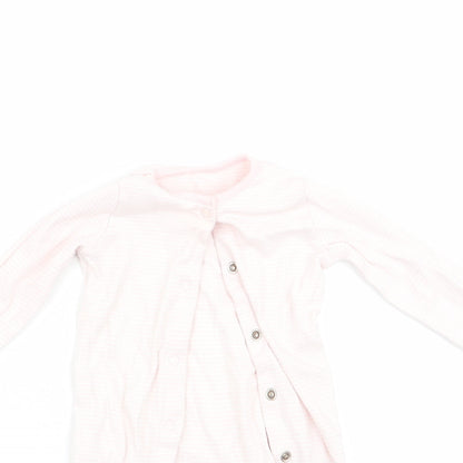 Florence and Fred Girls Pink Striped  Babygrow One-Piece Size 3-6 Months