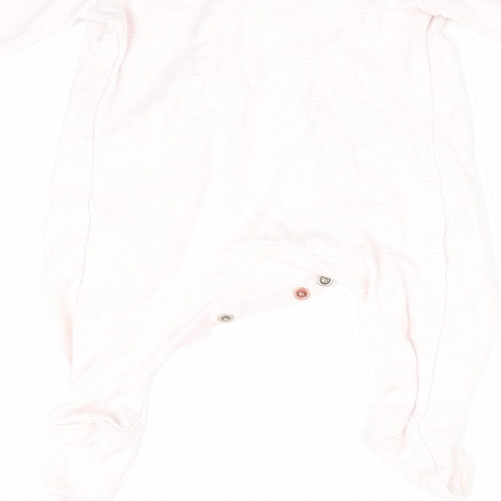 Florence and Fred Girls Pink Striped  Babygrow One-Piece Size 3-6 Months
