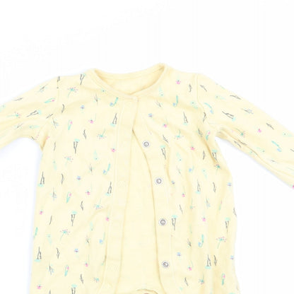 Fred & Flo Girls Yellow Floral  Babygrow One-Piece Size 3-6 Months