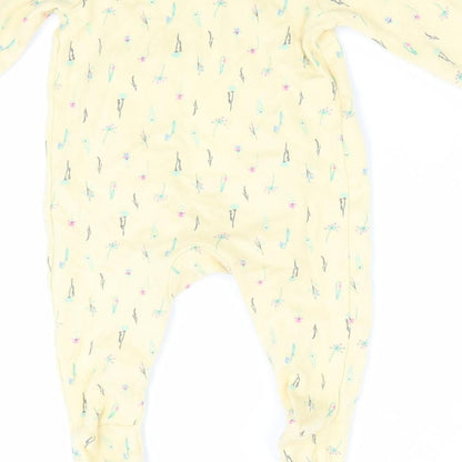 Fred & Flo Girls Yellow Floral  Babygrow One-Piece Size 3-6 Months