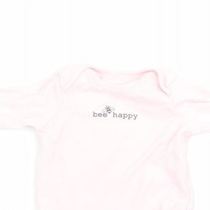 Florence and Fred Girls Pink Animal Print  Romper One-Piece Size 0-3 Months  - Bee Happy