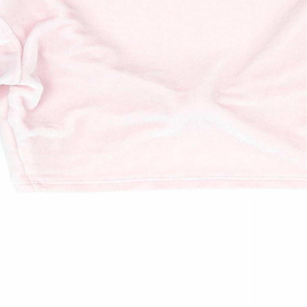 Minella Girls Pink  Velvet Basic Blouse Size 4-5 Years  - Ruched Front