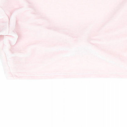 Minella Girls Pink  Velvet Basic Blouse Size 4-5 Years  - Ruched Front