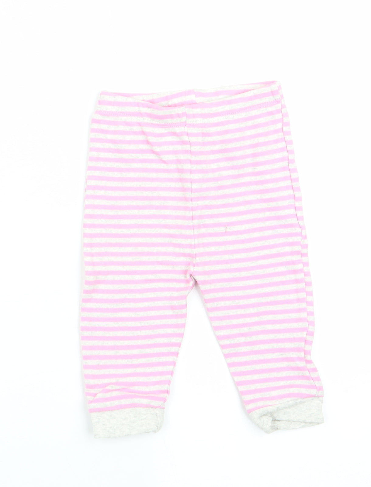 George Girls Pink Striped  Jogger Trousers Size 6-9 Months