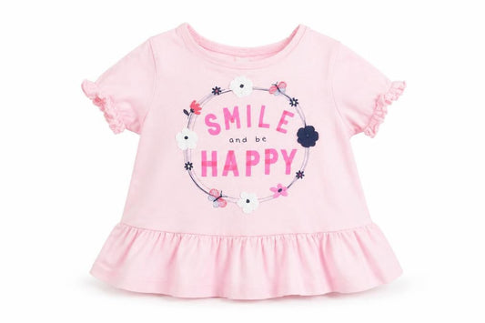 Florence and fred Girls Pink Floral  A-Line  Size 6-9 Months  - Smile