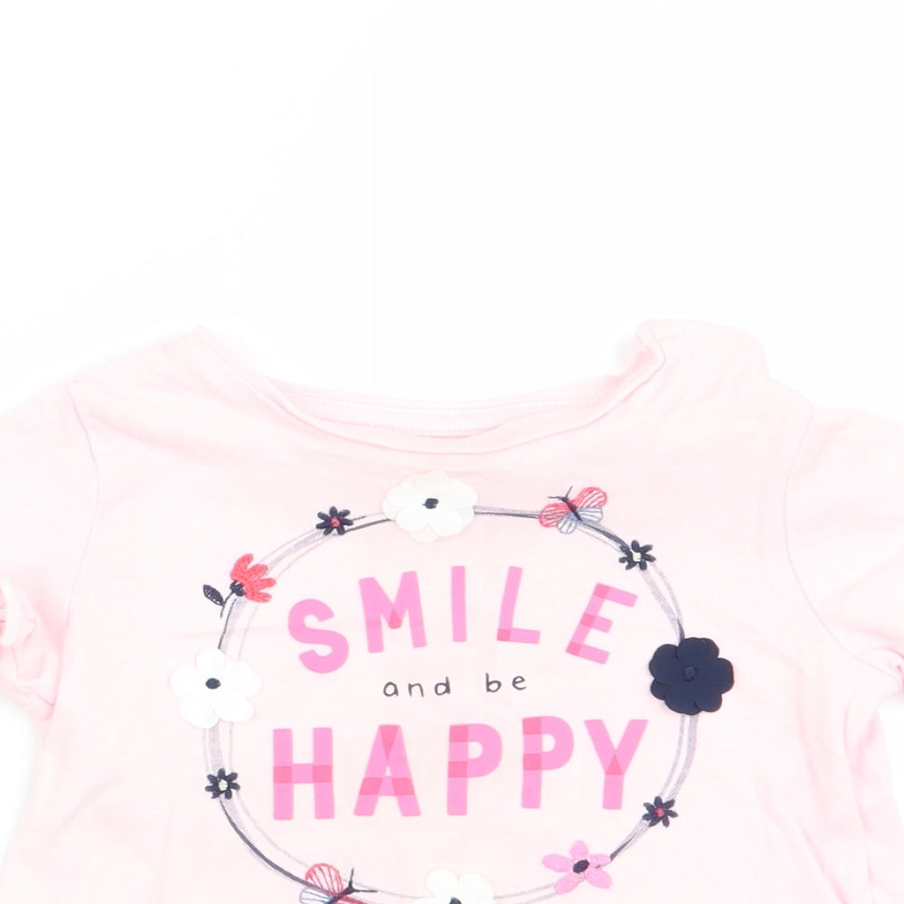 Florence and fred Girls Pink Floral  A-Line  Size 6-9 Months  - Smile