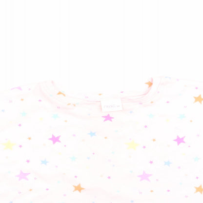 NEXT Girls Pink   Basic T-Shirt Size 9-12 Months  - star print