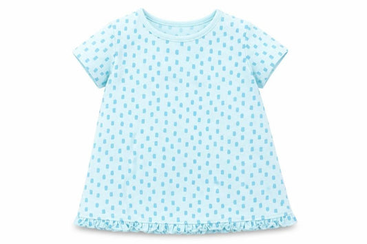 George Girls Blue Geometric  A-Line  Size 9-12 Months