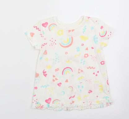 George Girls Ivory Geometric  A-Line  Size 9-12 Months
