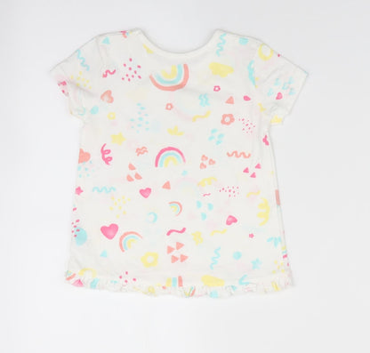 George Girls Ivory Geometric  A-Line  Size 9-12 Months