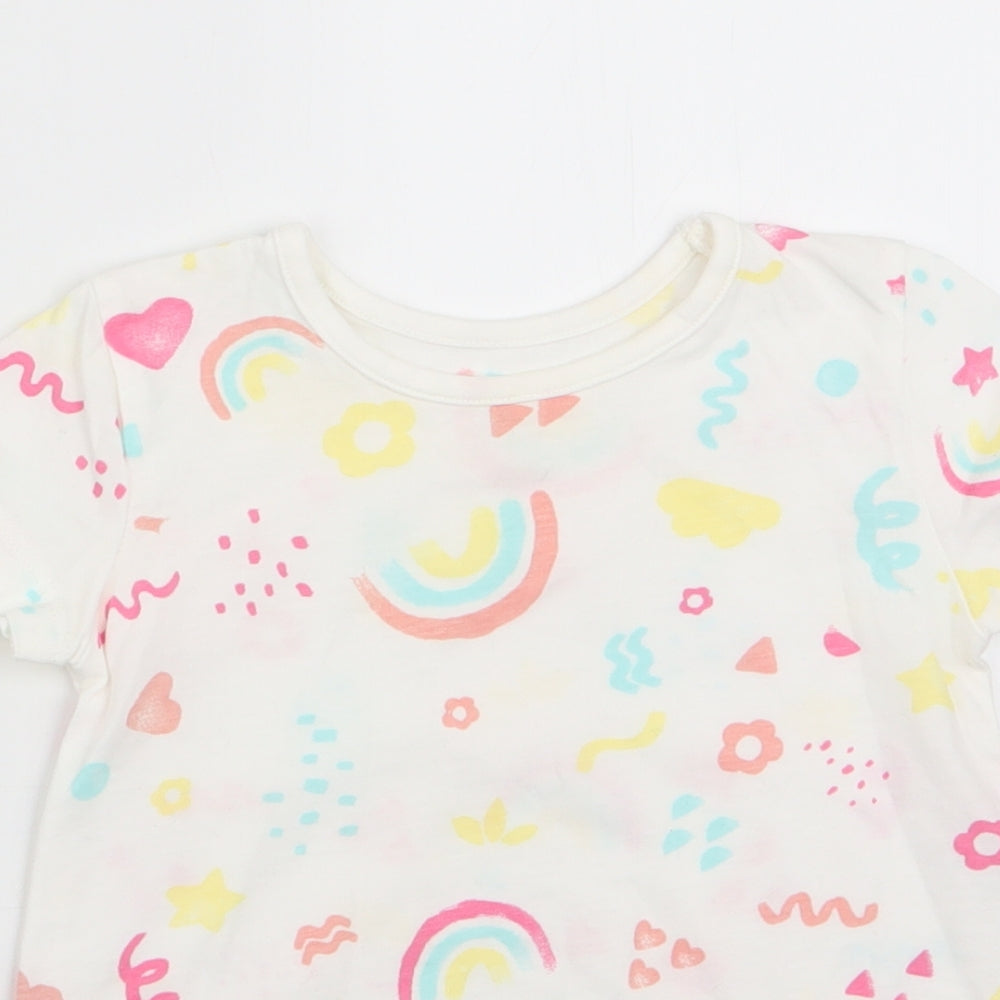 George Girls Ivory Geometric  A-Line  Size 9-12 Months