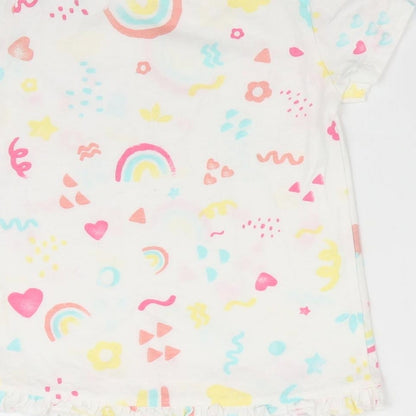 George Girls Ivory Geometric  A-Line  Size 9-12 Months
