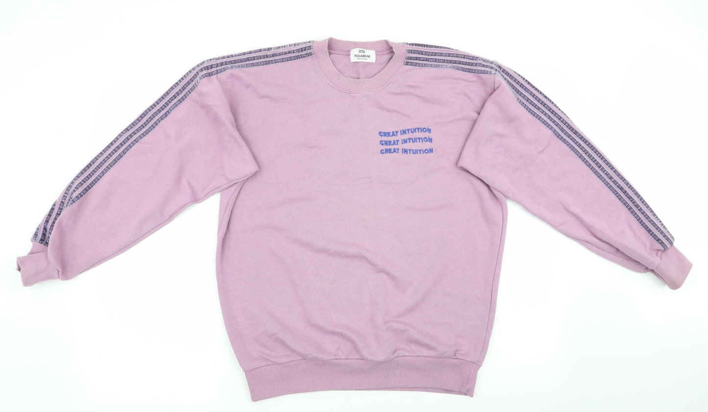 Womens UK Size XS Pull & Bear Pink Pullover Sweatshirt