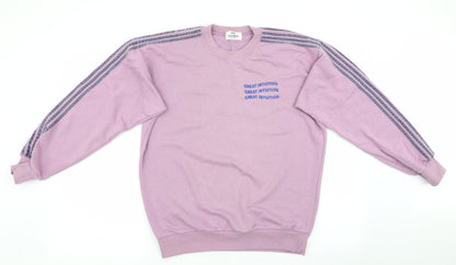 Womens UK Size XS Pull & Bear Pink Pullover Sweatshirt