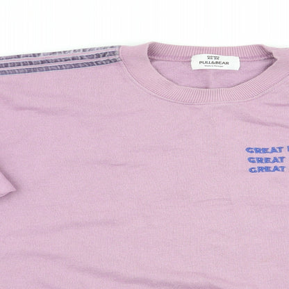 Womens UK Size XS Pull & Bear Pink Pullover Sweatshirt
