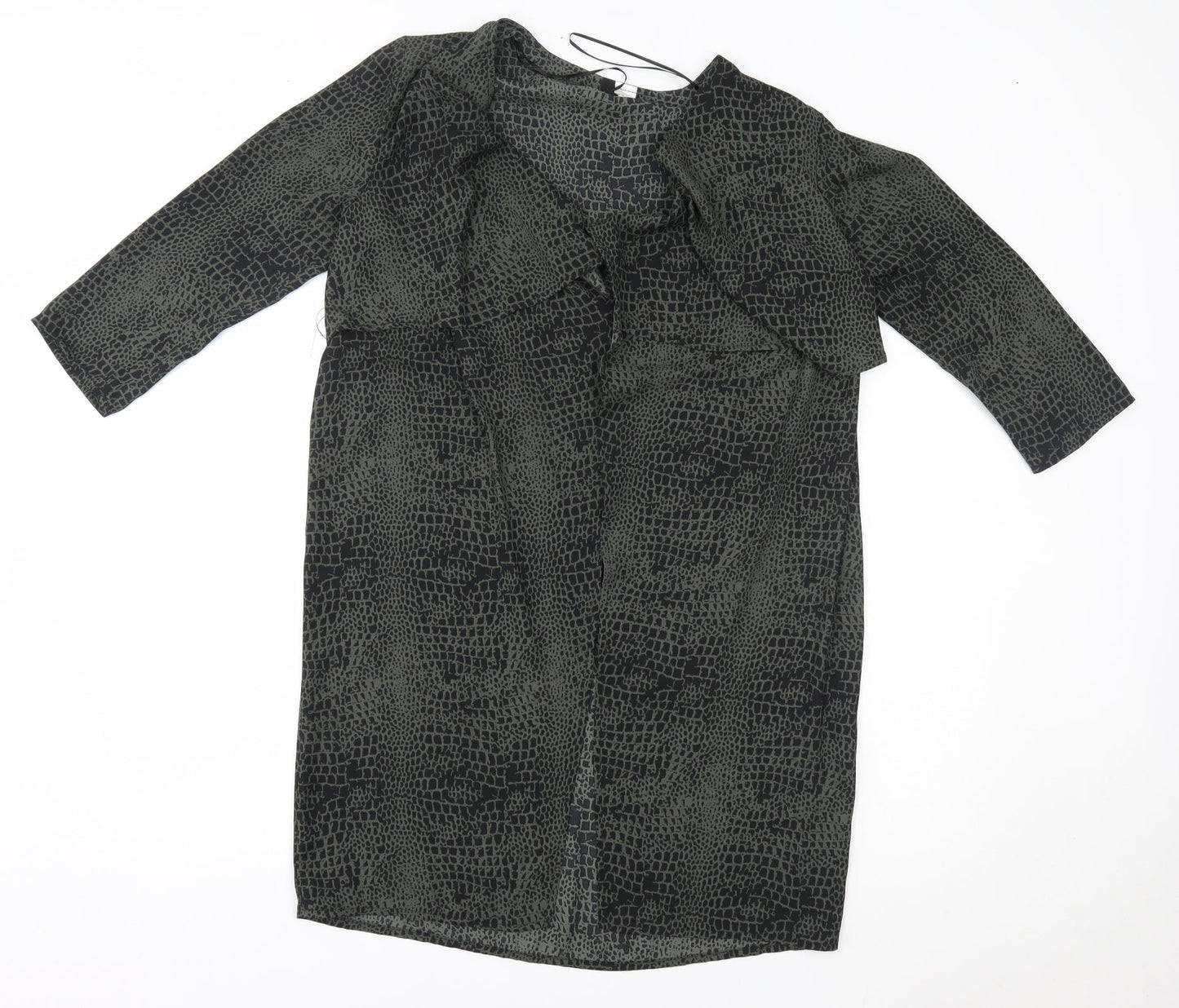 Womens UK Size 8 H&M Green Wrap Blouse