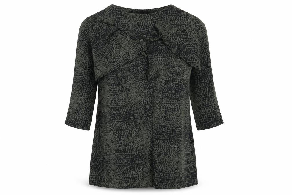 Womens UK Size 8 H&M Green Wrap Blouse