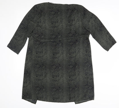 Womens UK Size 8 H&M Green Wrap Blouse