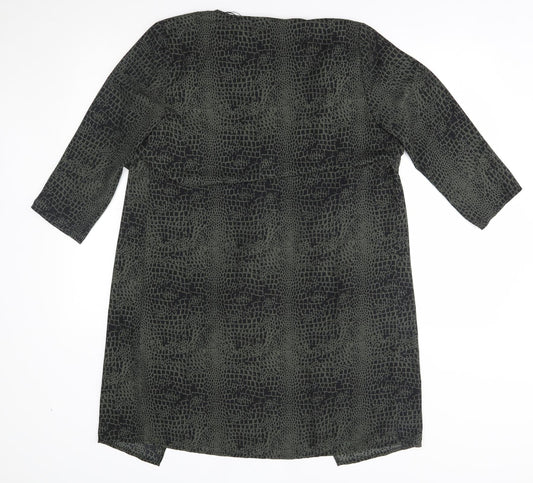 Womens UK Size 8 H&M Green Wrap Blouse