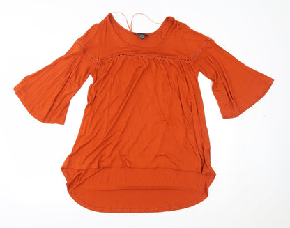 Womens UK Size 8 Atmosphere Orange Basic Blouse
