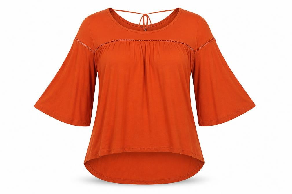 Womens UK Size 8 Atmosphere Orange Basic Blouse