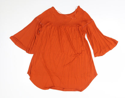 Womens UK Size 8 Atmosphere Orange Basic Blouse