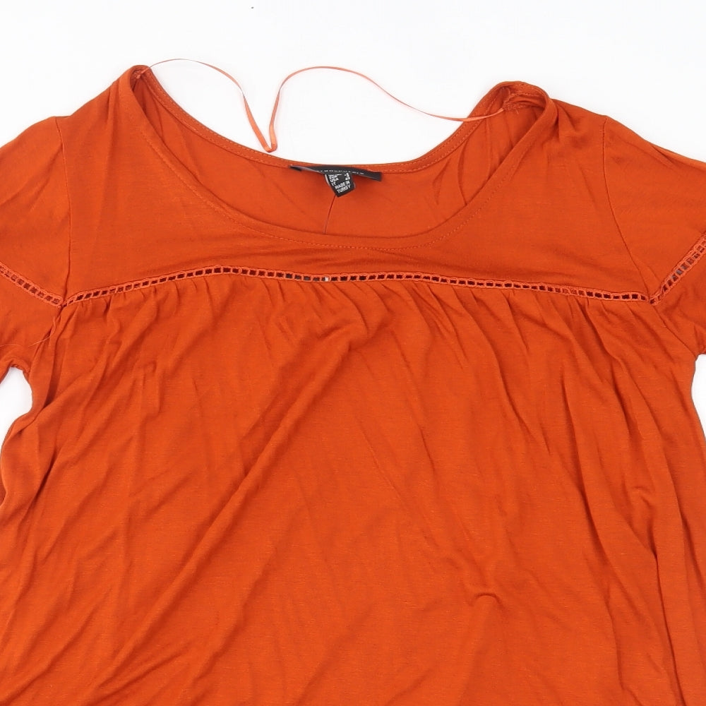 Womens UK Size 8 Atmosphere Orange Basic Blouse