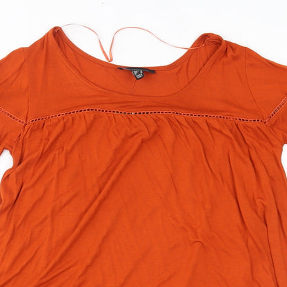 Womens UK Size 8 Atmosphere Orange Basic Blouse