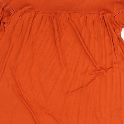 Womens UK Size 8 Atmosphere Orange Basic Blouse