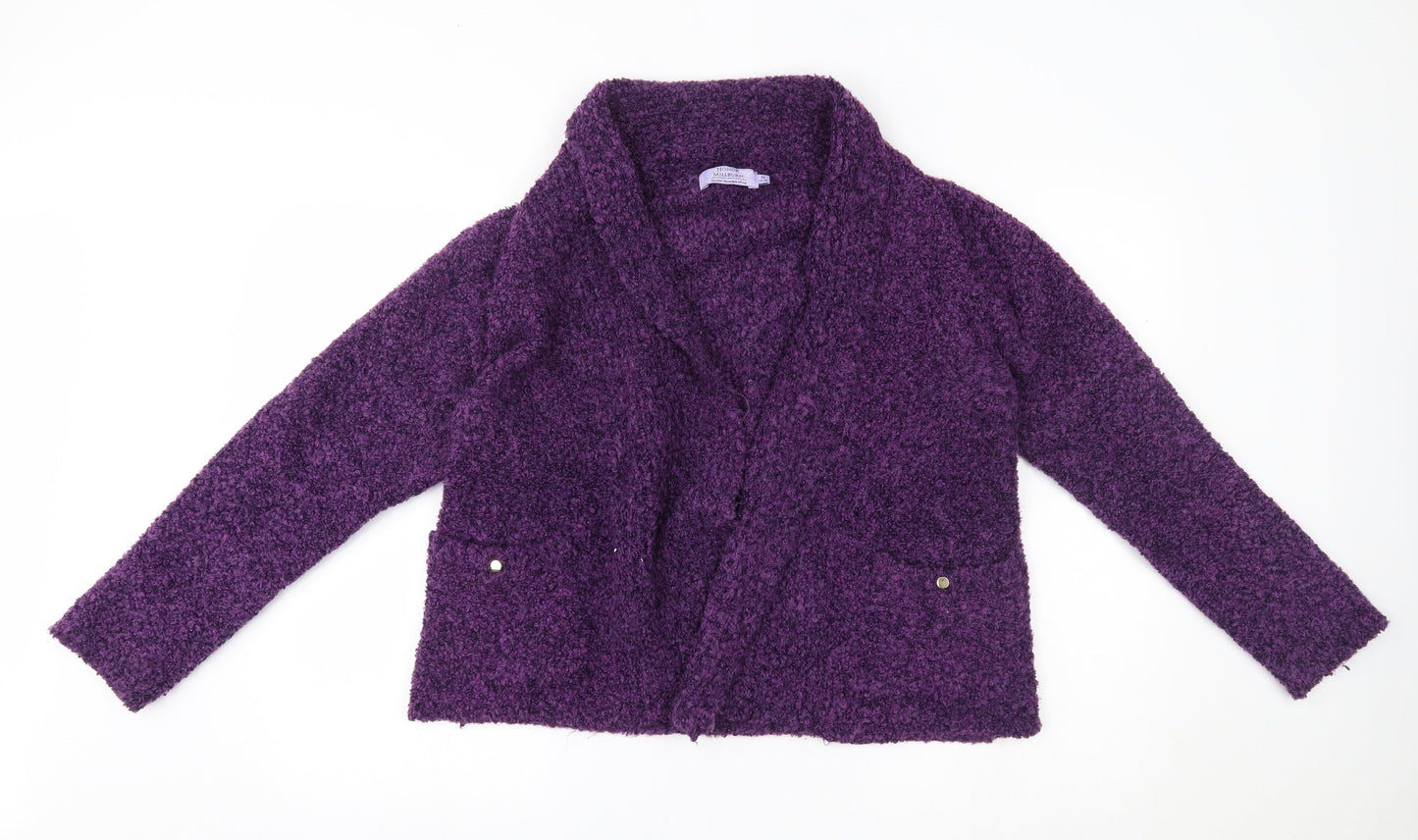 Womens UK Size M EWM Purple Cardigan Jumper
