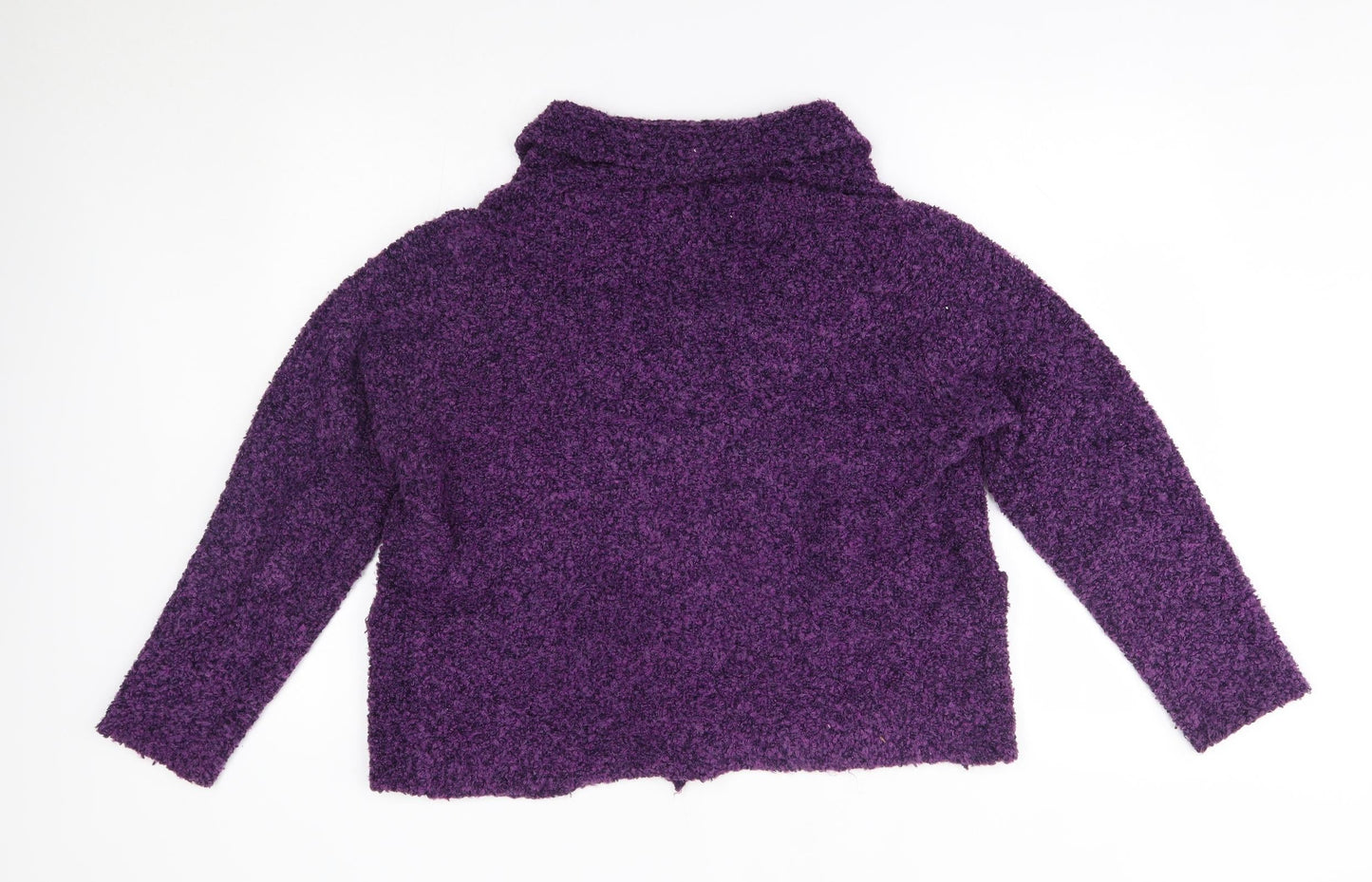 Womens UK Size M EWM Purple Cardigan Jumper
